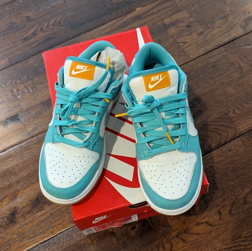 New, Never Worn! Nike Dunk Low - Teal Zeal (Women Size 8)